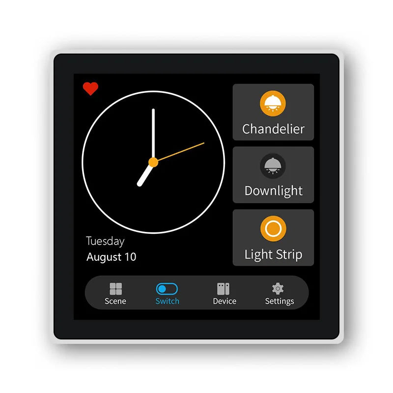 FUERS Tuya Smart Control Panel Switch Smart Home Automation System 3CH Switch Scene Panel Intelligent Home Touch Screen Zigbee