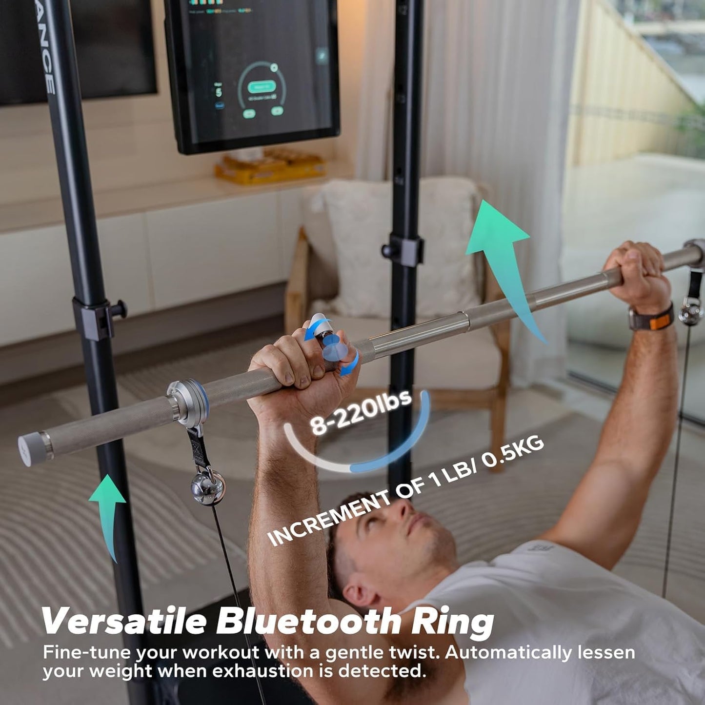 Gym Monster Smart Home Gym, Multifunctional Strength Training Machine, Smith Machine Power Cage Workout Station, Squat Rack Cable Machine, Full Body Fitness Equipment for Home Workout