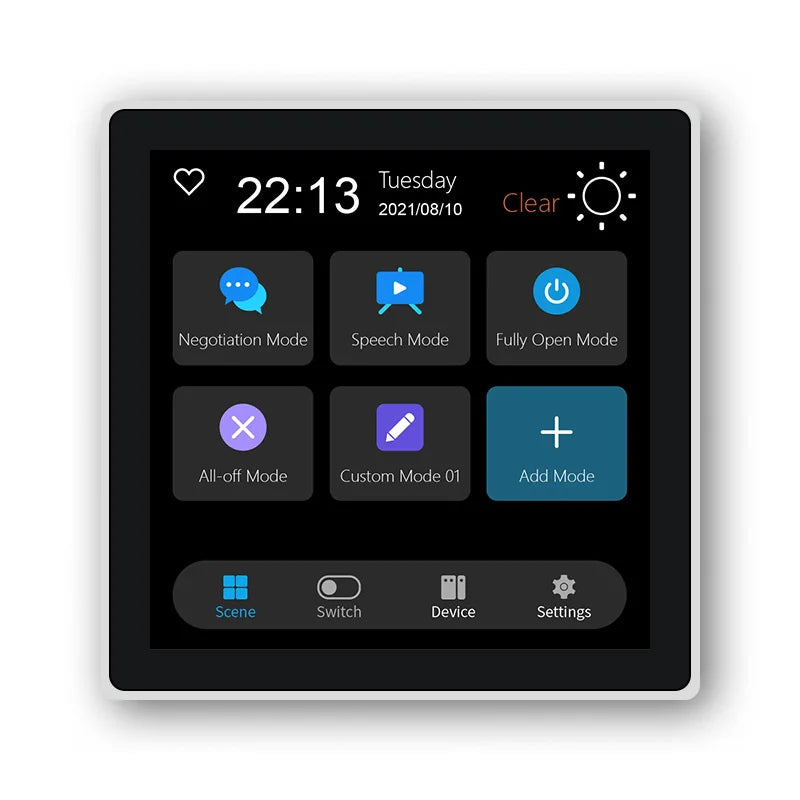 FUERS Tuya Smart Control Panel Switch Smart Home Automation System 3CH Switch Scene Panel Intelligent Home Touch Screen Zigbee