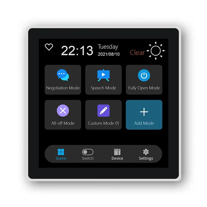 FUERS Tuya Smart Control Panel Switch Smart Home Automation System 3CH Switch Scene Panel Intelligent Home Touch Screen Zigbee