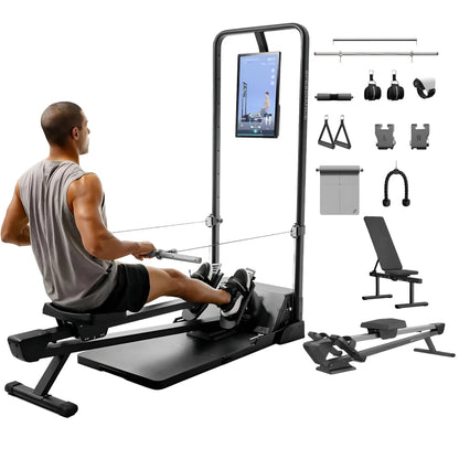 Gym Monster Smart Home Gym, Multifunctional Strength Training Machine, Smith Machine Power Cage Workout Station, Squat Rack Cable Machine, Full Body Fitness Equipment for Home Workout