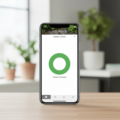 Smart Lock + Connect Wi-Fi Bridge, Satin Nickel, Works with Alexa, Keyless Home Entry from Anywhere